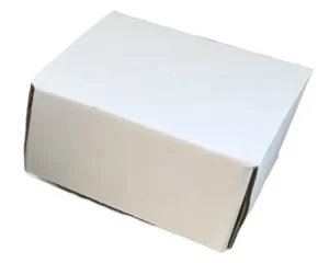 100 x White Cardboard Boxes Die-Cut 140mm x 115mm x 70mm